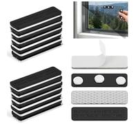 Vunanvu 12 Paires D'aimants Moustiquaires De Fenêtres Clips Magnétiques Moustiquaires, Aimant pour Moustiquaire Adhésive, Clips Magnétiques Moustiquaires pour Fixer des Rideaux