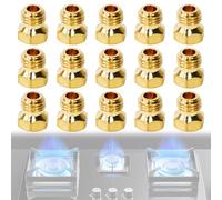 Vunanvu 15 Gicleurs Gaz Butane en Laiton Injecteurs Universels pour Brûleur Gaz (Diamètres 0.5mm À 1.02mm) Compatible Gaz De Ville Et Bouteille Gpl Pièce De Rechange pour Réchaud, Chauffage