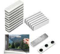 Vunanvu 16 Paires D'aimants pour Moustiquaires De Fenêtre, Clips Magnétiques Moustiquaires, Aimants Adhésifs Moustiquaires, Clips Magnétiques Fixer Les Rideaux/Cartes De Visite