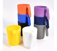 Vunanvu Gobelets En Plastique Avec Poignées En 8 Couleurs Set De 450 Ml Gobelets En Plastique Colorés Avec Poignées Gobelets De Camping Incassables