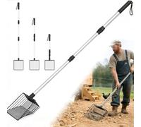 Vunanvu Grande Pelle À Déjections De Poulet 30 Cm 4 en 1 Réglable 91-190 Cm Poignée Pelle À Déjections Canines pour Séparer Le Poulailler Accessoires De Nettoyage