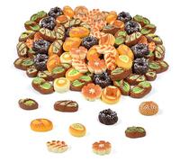 Vunanvu Lot de 110 mini aliments pour maison de poupée - Accessoires miniatures - Nourriture - Jouets de lutin - Accessoires miniatures pour la décoration de mini cuisines, maisons de poupée, sacs