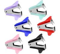 Vunanvu Lot De 6 Décapheurs Multicolores - Agrafeuse Et Ote Agrafe 2 en 1 6 Couleurs pour Bureau, École Et Maison Outil De Retrait D'agraphes Pratique pour Fournitures De Bureau