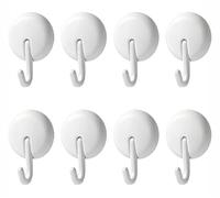 Vunanvu Lot de 8 crochets autocollants extra forts blancs - Crochets muraux autocollants sans perçage - Crochets de suspension inclinables à coller - Crochets adhésifs pour plafond et mur - Charge