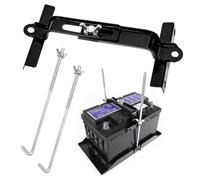 Vunanvu Support De Batterie Réglable 23 Cm / 9 Pouces Support De Batterie De Voiture Fixation De Batterie De Caravane Support De Batterie Réglable avec Boulons pour Voitures SUV