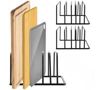 Vunanvu Support Pour Planches À Découper À 5 Compartiments Support Pour Planches À Découper En Acier Avec Pieds Antidérapants Rangement pour planches à découper noir