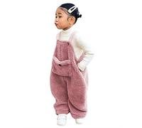 Vuncio Combinaison Hiver Bebe Fille Chaud sans Manches avec Poche 6 Mois - 4 Ans Mignon Salopette Polaire Enfant Fille Peluche Ample Chic Pas Cher Confortable Baggy Jumpsuit