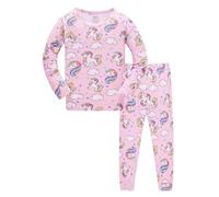 Vuncio Vêtements Fille 1-10 ans Hiver Ensemble Enfant Fille Pantalon Et Haut Top Chemise Manche Longue Chic Elegant Mignon Dessin Animé pas Cher Casual Vacances Sports (3-4 ans)