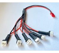 VUNIVERSUM 1 câble de charge JST vers 6 connecteurs Micro JST 2.0 PH 2 broches pour batterie Lipo 1S 3,7 V 300 mAh mcpx 20 cm Câble 20 AWG (JST > 6 x 2 broches 2.0 PH)