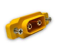 vuniversum 1 connecteur encastrable XT90NE-M à courant élevé jaune + vis pour batterie Lipo compatible avec XT90 XT90H XT90S Fiche dorée 2 broches anti-polarité DIY