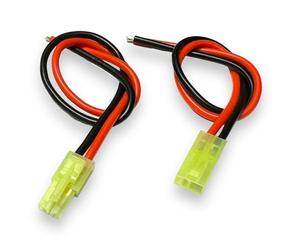 VUNIVERSUM 1 paire de connecteurs en nylon à 2 broches Mini Tamiya compatibles avec prise femelle 9,5 mm avec câble en silicone Lipo de 20 cm 16 AWG pour modélisme radiocommandé