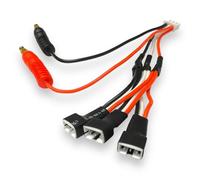 VUNIVERSUM Câble de charge Multi Balancer de qualité supérieure - Fiche banane 4 mm vers 3 x JST 2.0 PH 2S 3 broches pour batterie 7,4 V E-Flite Micro UMX Series RC avion Copter Lipo