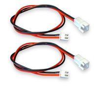 VUNIVERSUM JST-XH Lot de 2 câbles d'équilibrage de qualité supérieure 1S 2 broches 30 cm Câble de charge XH mâle vers femelle 24 AWG Câble adaptateur pour batterie Lipo et modélisme