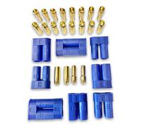 VUNIVERSUM Lot de 10 paires (20 pièces) Premium EC5 Connecteurs plaqués or 5,0 mm + prise mâle femelle haute tension pour batterie Lipo RC 90 A