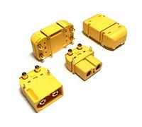 VUNIVERSUM Lot de 10 paires de connecteurs plaqués or XT60PW XT60 PCB coudés à 90° - Fiche mâle femelle femelle - Anti-inversion de polarité - Connecteurs plaqués or - Pour platine, copter, batterie