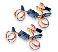 VUNIVERSUM Lot de 2 câbles de commutateur de qualité supérieure - 3 câbles JR BEC Graupner - Prise RX On/Off RC - Interrupteur d'alimentation - Récepteur LED Lipo - Par Mr.