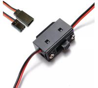 VUNIVERSUM Lot de 2 câbles d'interrupteur - 15 cm - Câble JR BEC mâle vers femelle RX On/Off - Interrupteur d'alimentation RC pour servomoteur récepteur Lipo