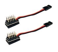 VUNIVERSUM Lot de 2 câbles répartiteurs servo 5 en 1 - 1 câble adaptateur femelle vers 5 prises mâles - Pour multicopter LED ESC Quad Copter drone modélisme