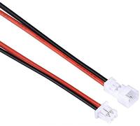 VUNIVERSUM Lot de 2 paires (4 pièces) 2 broches 1,25 mm 1,25 mm 1,25 mm Micro JST SH Premium Connecteur femelle avec câble électronique Lipo de 15 cm de Mr.