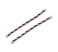 VUNIVERSUM Lot de 2 rallonges 3 broches de 10 cm - Câble de connexion en silicone torsadé 26AWG - Câble de connexion du récepteur au satellite - Compatible avec Spektrum Nanolite Multiplex OrangeRx JR