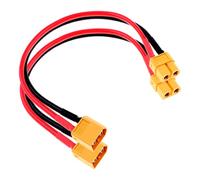 VUNIVERSUM Lot de 2 rallonges XT60 - 20 cm - 14 AWG - Câble mâle/femelle - Fiche haute tension mâle/femelle