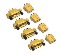 VUNIVERSUM Lot de 4 paires de connecteurs de montage d'origine XT60 XT60E XT60E-M avec vis à six pans creux mâle, connecteur doré LiPo, batterie Copter, drone, Mr. Steckbau®