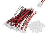 VUNIVERSUM Mr. Stecker Modellbau® - 1 mini fiche micro JST 2 broches 2.0 PH 2.0 mm de qualité supérieure avec câble 26AWG de 12 cm + prise femelle