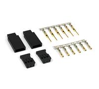 VUNIVERSUM Mr. Stecker Modellbau Lot de 10 paires de connecteurs servo plaqués or JST-SH pour Futaba Servo Sermp Set Pins Male Female Connecteurs dorés RC