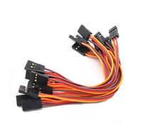 VUNIVERSUM Mr. Stecker Modellbau Lot de 2 câbles patch JR Graupner Futaba Servo, rallonge mâle vers mâle, 300 mm, 26 AWG, 3 broches, plats