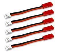VUNIVERSUM Mr.Stecker Modellbau® Lot de 5 adaptateurs de batterie Lipo JST mâle vers fiche 2,0 mm 2 broches PH Micro JST pour batterie Lipo 1S