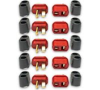 vuniversum T-Dean Amass Lot de 5 paires de connecteurs mâles femelles mâles et femelles en or pour modèle radiocommandé, multicopter, avion, voiture, bateau, drone (T-Dean Amass)