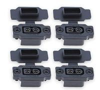 VUNIVERSUM XT60BE-F Lot de 4 connecteurs encastrables à courant élevé avec capuchon en caoutchouc et vis étanches pour batterie LiPo, compatibles avec toutes les fiches XT60 dorées 2 broches