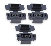 VUNIVERSUM XT60E-F Lot de 3 connecteurs encastrables à courant élevé avec capuchon en caoutchouc et vis Protection contre l'eau pour batterie LiPo Compatible avec toutes les fiches XT60 Doré 2 broches