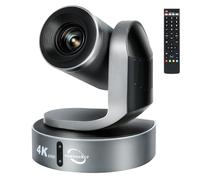 Vunvooker Caméra de salle de conférence 4K, caméra PTZ zoom optique 20x avec IP/USB3.0/HDMI/RS232/RS485 pour diffusion en direct sur IP et éducation à l'église, version 2024