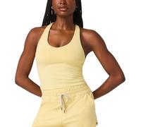 Vuori - Débardeur de randonnée stretch et léger - Halo Performance Crop Tank 2.0 W Lemon Snap Heather pour Femme - Taille S - Jaune Jaune S