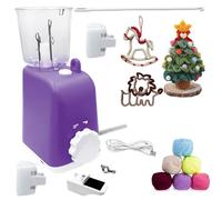 Vurlexat Machine à Tricoter Électrique Très Efficace,Machine à Tricoter Française,Tricotin Automatique,Broyeur Pour Artisanat DIY Cordon Pour les Amateurs de Crochet,Violet