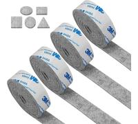 VURYAPI 4 Rouleaux Feutrine Autocollante Meuble, Feutrine Adhesive（100 * 2cm） Découpe Libre de Toute Taille ou Forme Feutre Patin Antiderapant pour Protection Pied de Table Chaise Canape，Gris