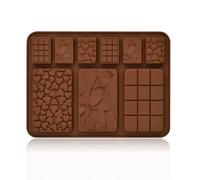 VURYAPI Moules à Chocolat en Silicone, Moule Tablette Chocolat de 9 Cavités, Moule Cake Factory pour les Bonbons, les Gelées, les Chocolats Carré, pour l'Avent et la Saint-Valentin