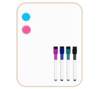 VUSIGN Petit tableau blanc effaçable à sec, 21,6 x 27,9 cm, mini tableau blanc magnétique pour mur, réfrigérateur, casier, enfants, étudiants, doré