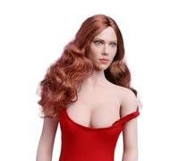 VUSLB 1/6 Scale Femme Tête Sculpte, Beauté Européenne Fille Bouclettes Tête de Cheveux sculptée pour 30,5 cm Femelle Action Figure Body Poupée