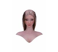 VUSLB Sculpture de tête de femme à échelle 1/6, beauté de fille asiatique plantée sculptée pour femme de 30,5 cm PH TBL JO VC Action Figure Body (cheveux longs argentés)