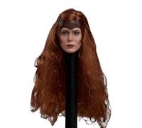 VUSLB Sculpture de tête de femme à échelle 1/6, beauté européenne fille européenne sculptée tête de cheveux sculptée pour 30,5 cm PH TBL JO figurine d'action soldat féminine