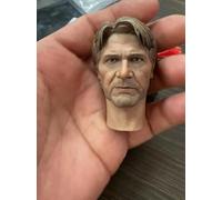 VUSLB Sculpture de tête mâle à échelle 1/6, tête d'homme solide européenne sculptée pour figurine d'action soldat de 30,5 cm (U)
