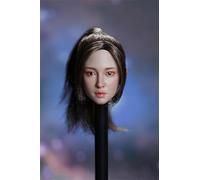 VUSLB Tête de femme 1/6, beauté asiatique Suntan Skin Plantée Tête sculptée pour 30,5 cm PH TBL JO Action Figure Body (F)