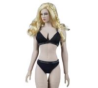 VUSLB Vêtements féminins échelle 1/6, sous-vêtements noirs pour femme pour 30,5 cm PH TBL JO sans couture Action Body (C)