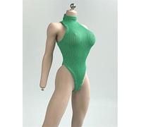 VUSLB Vêtements femme échelle 1/6, body femme fermeture éclair combinaison tenue vêtements pour 12 pouces PH TBL JO sans couture Action Figure Body (échelle 1/6, vert)