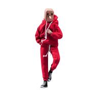 VUSLB Vêtements pour homme échelle 1/12, pantalon à capuche pour homme Vêtements pour homme 15,2 cm Poupée corporelle figurine d'action (rouge)