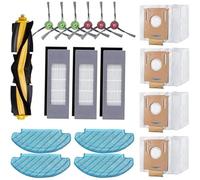 VUSZR Kit de 18 Accessoires de Rechange compatible avec ECOVACS DEEBOT N8, N8+, N8 Pro, T8, T9, YEEDI VAC 2 Pro, Inclut Brosses, Filtres, Lingettes et Sacs à Poussière