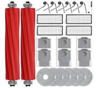 VUSZR Kit de Rechange pour Roborock QV 35A, QV 35S, QR 798, QR 598, Accessoires d'Aspirateur Robot, avec Brosse Anti-emmêlement, Sac à Poussière, Serpillères, Filtre HEPA