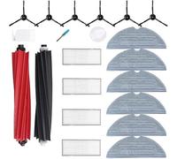 VUSZR Kit de Remplacement pour Roborock S8 S8 Plus S8 Pro Ultra, 4 Filtres, 6 Brosses Latérales, 6 Chiffons, Brosse Principale en Caoutchouc, Outil de Nettoyage, Compatible avec Aspirateur Robot